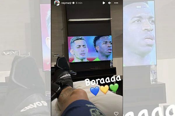 No hotel, Neymar posta mensagem de apoio à Seleção Brasileira: “Bora”