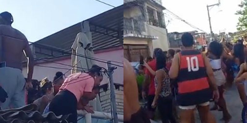 VÍDEO: Moradores se reúnem para ‘dar lição’ em mulher acusada de criar perfil de fofocas