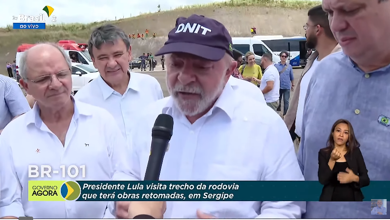 Lula participa da cerimônia de retomada das obras de duplicação da BR-101/SE