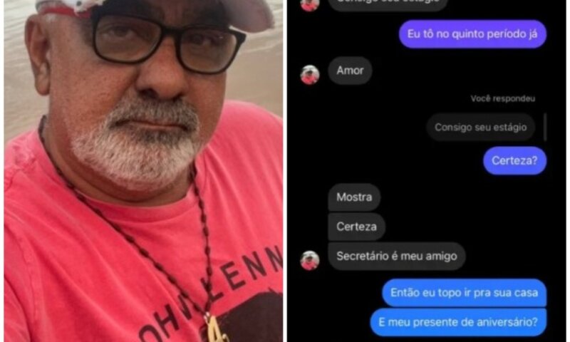 Chefe de secretaria tem conversas vazadas oferecendo estágio em troca de sexo