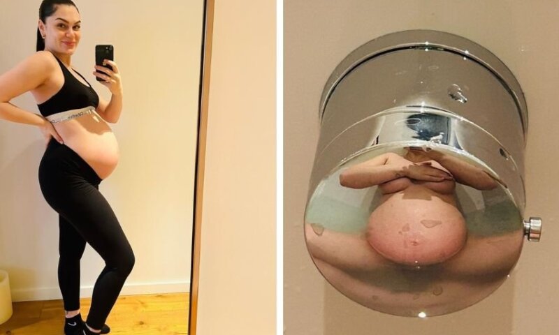 Grávida, Jessie J aparece completamente nua em banheira