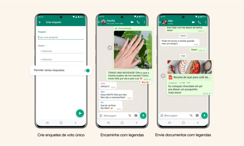 WhatsApp agora permite encaminhar fotos, vídeos e PDFs com ‘nova’ legenda