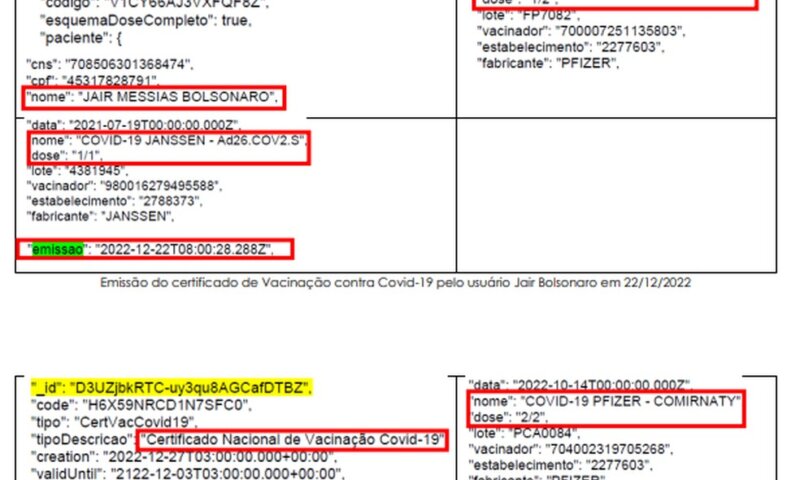 Conta de Bolsonaro emitiu certificado de vacinação no ConecteSUS um dia após suposta fraude, diz PF