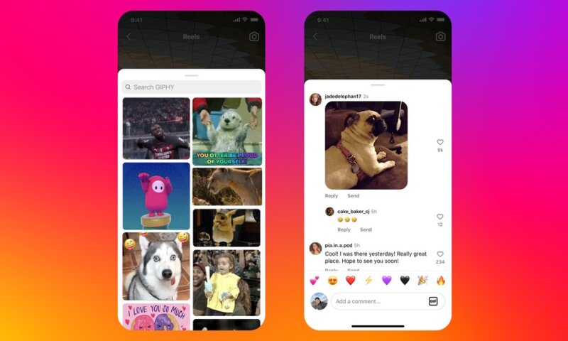 Instagram agora permite usar GIFs nos comentários de fotos e vídeos