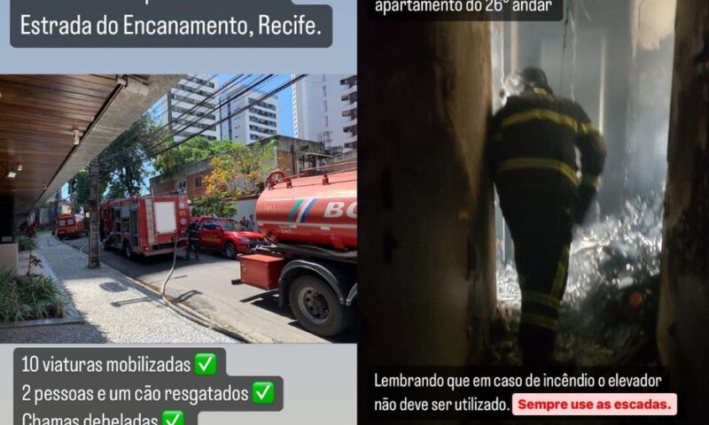 Maisa Silva: após incêndio, bombeiros mostram como ficou apartamento em que atriz estava no Recife