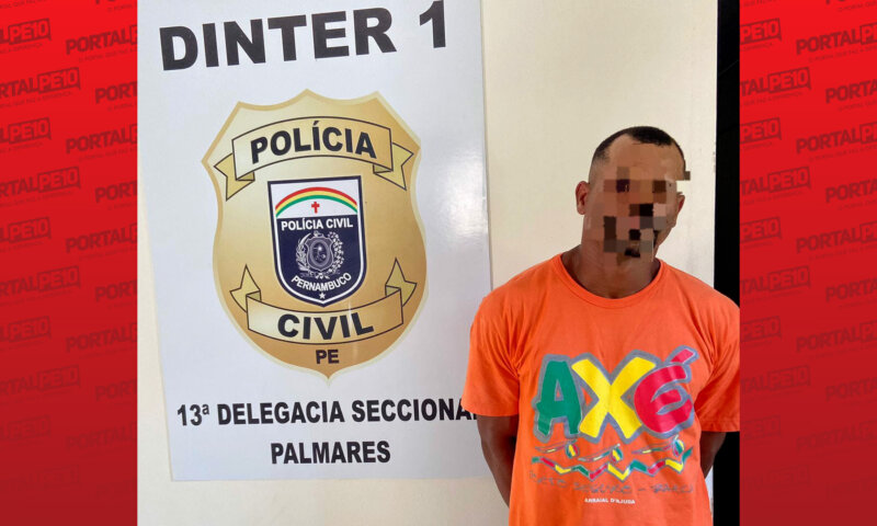 Em Palmares, padrasto é preso suspeito de estupro contra enteada de 13 anos em Goiás