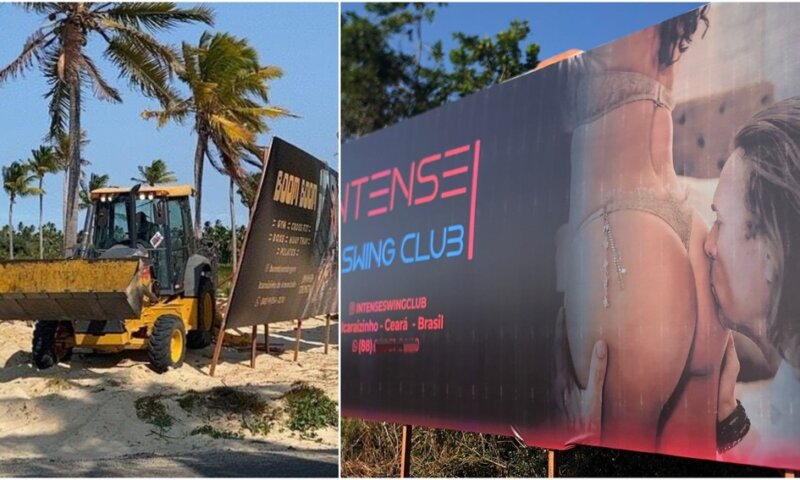 Prefeitura remove outdoor de casa de swing em vila de pescadores após polêmica