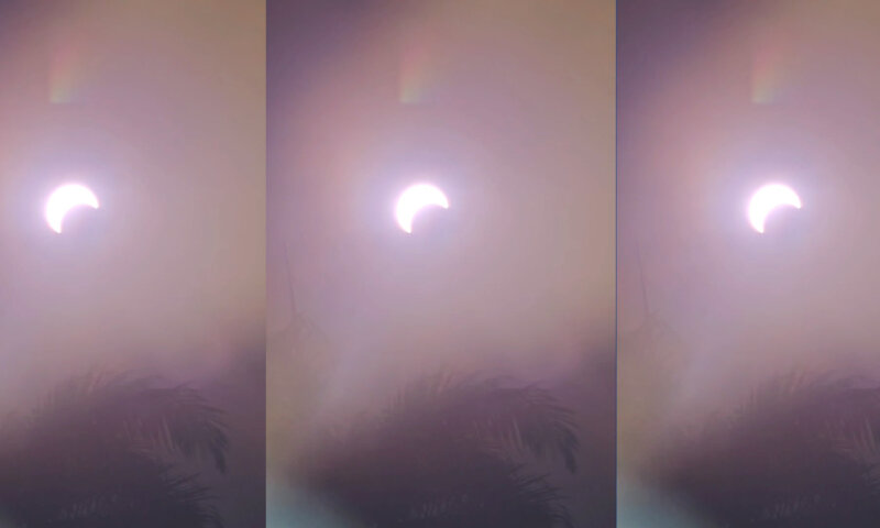 Internauta grava eclipse anular no céu de Palmares