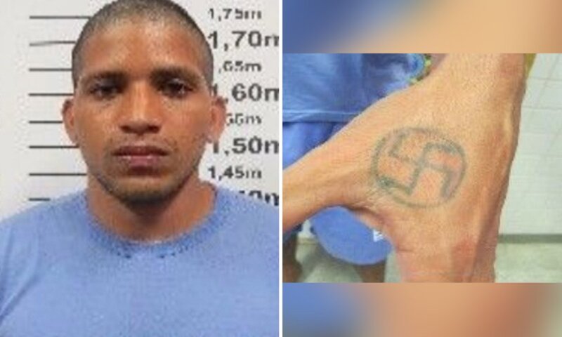 Preso que fugiu de Mossoró tem suástica tatuada na mão
