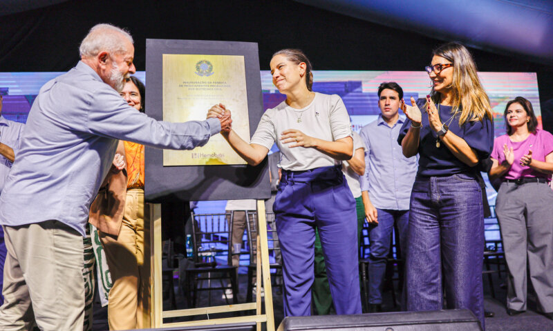 Em Goiana, Lula inaugura fábrica da Hemobrás para abastecer SUS com medicamento biotecnológico