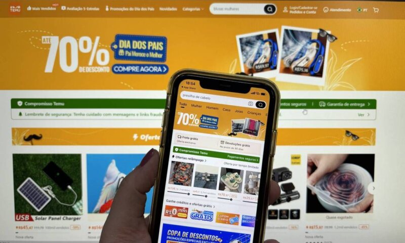 Ultrapassando Mercado Livre, Shein, Shopee e Amazon,Temu se torna o aplicativo de compras mais baixado do Brasil