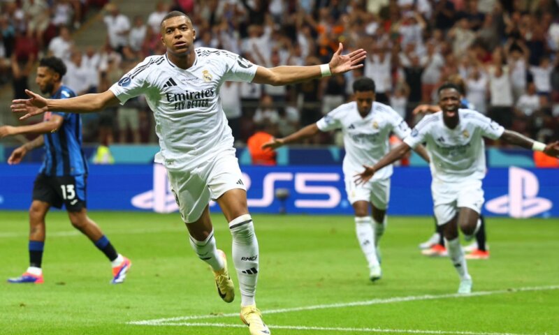 Vini Jr. e Mbappé inauguram parceria no Real Madrid e faturam Supercopa da Uefa