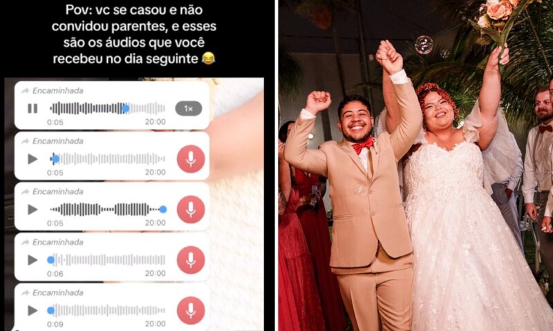 Noiva que casou sem chamar familiares bloqueou parentes e desabafa:’Não vou dar palco’