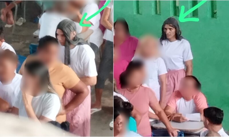 Dois membros de facção tentam fugir de presídio disfarçados de mulher