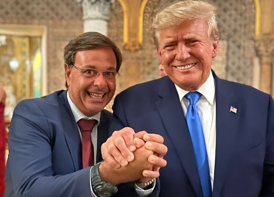 Candidato à Prefeitura de Recife, Gilson Machado reforçou ligação com Trump em post nas redes — Foto Reprodução