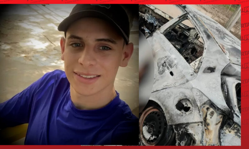 Jovem de 22 anos morre queimado em via pública no Agreste; veículo foi carbonizado