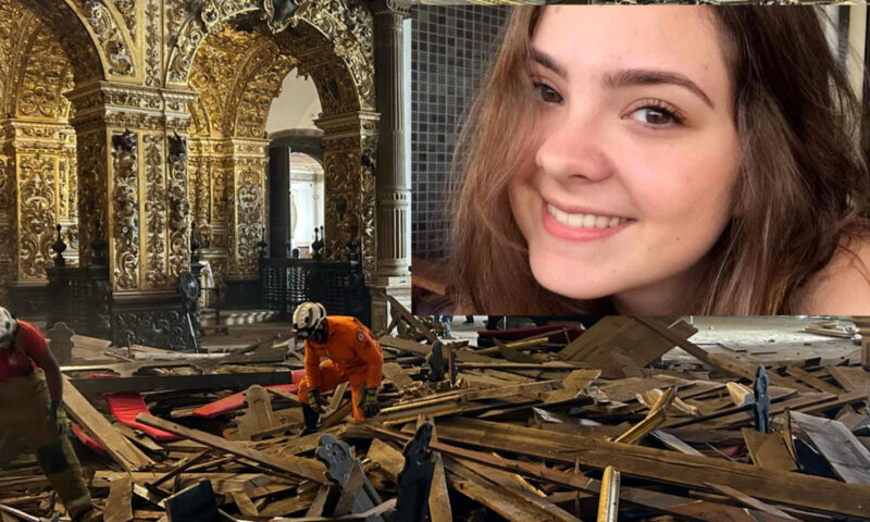 Turista de 26 anos morre após desabamento do teto de  ‘igreja de ouro’ no Centro  Histórico de Salvador