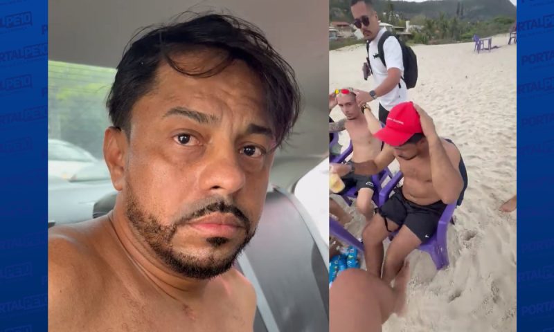 Vídeo: Líder do CV é enquadrado e preso enquanto bebia em praia pela Polícia Civil