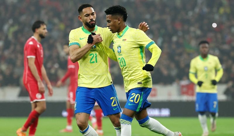 Estêvão marca, Paquetá isola pênalti, e Brasil esfria expectativas em empate com a Tunísia