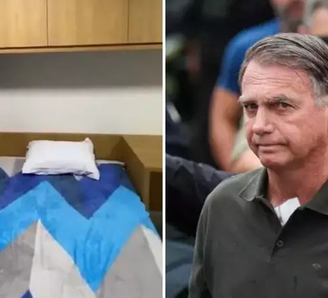 Cela da PF onde Bolsonaro vai cumprir pena de 27 anos tem frigobar, ar-condicionado e 12 metros quadrados; veja