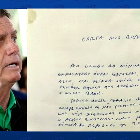 Bolsonaro confirma pré-candidatura de Flávio em carta escrita na prisão:‘‘defender aquilo que acredito  ser o melhor para o nosso Brasil”