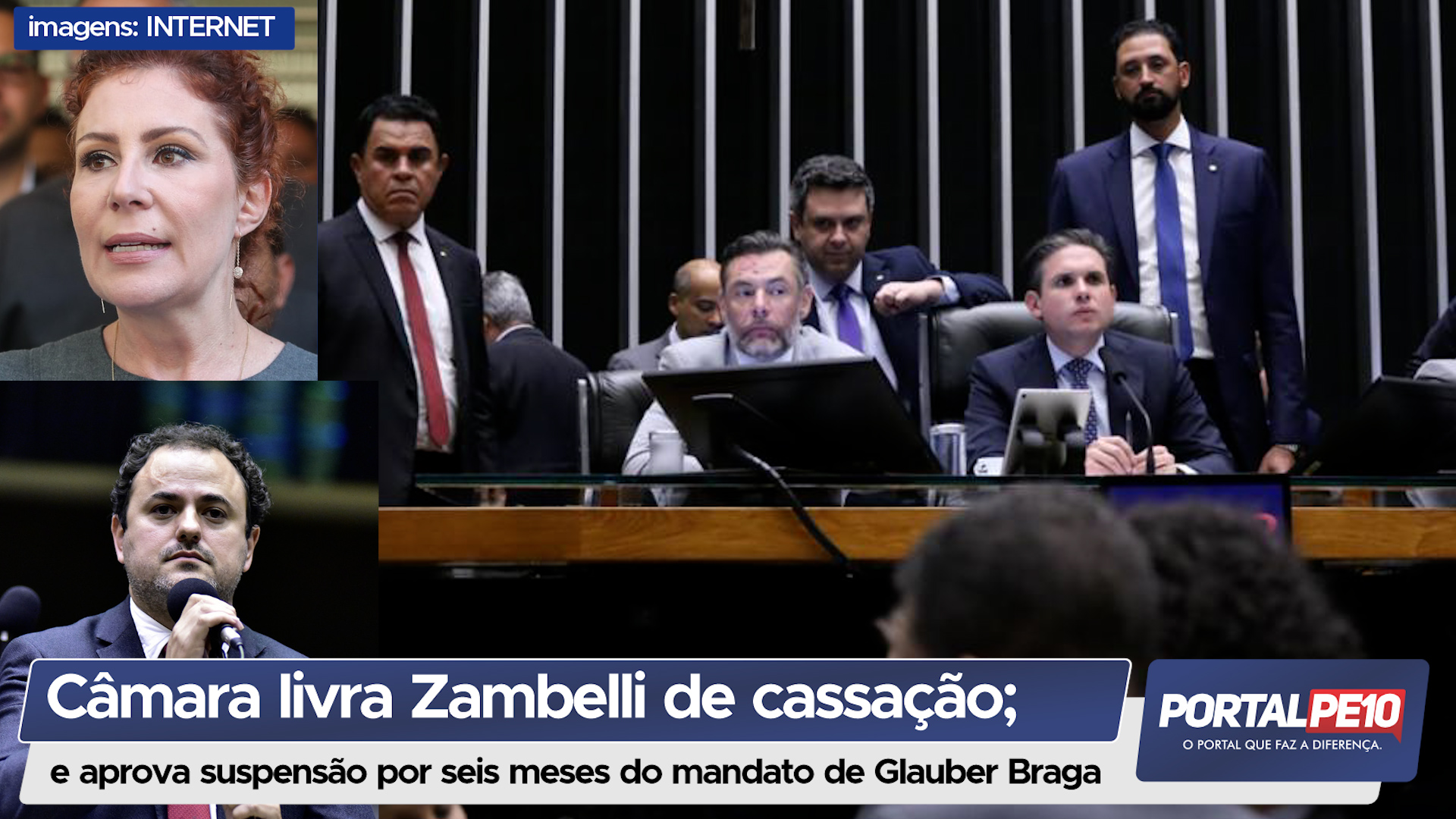 Câmara aprova livra Carla Zambelli de cassação, e aprova suspensão por seis meses do mandato de Glauber Braga