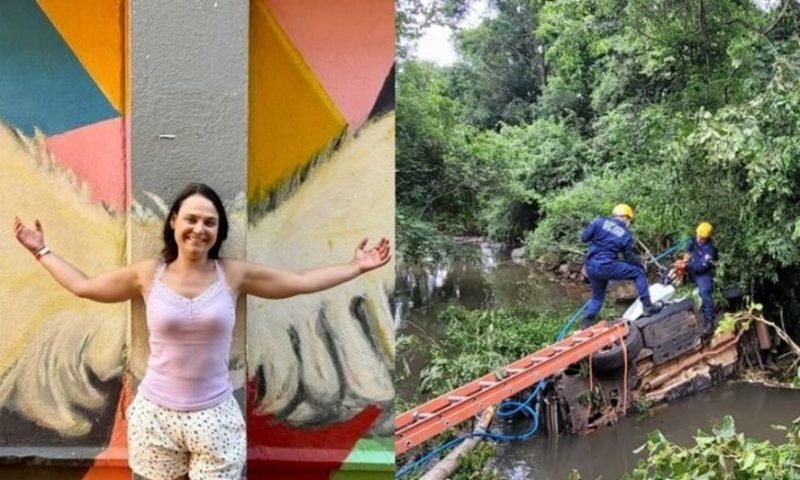Grave Acidente: Médica de 45 anos morre após carro cair em riacho a caminho de plantão