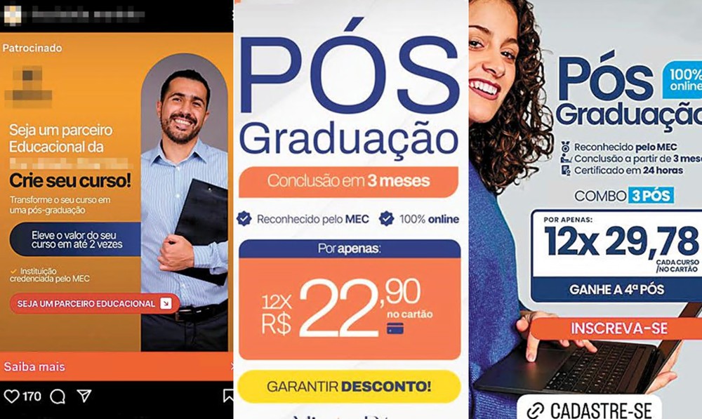 Conhecida no setor como “barriga de aluguel”: Nova regra veta diploma de pós para cursinhos on-line