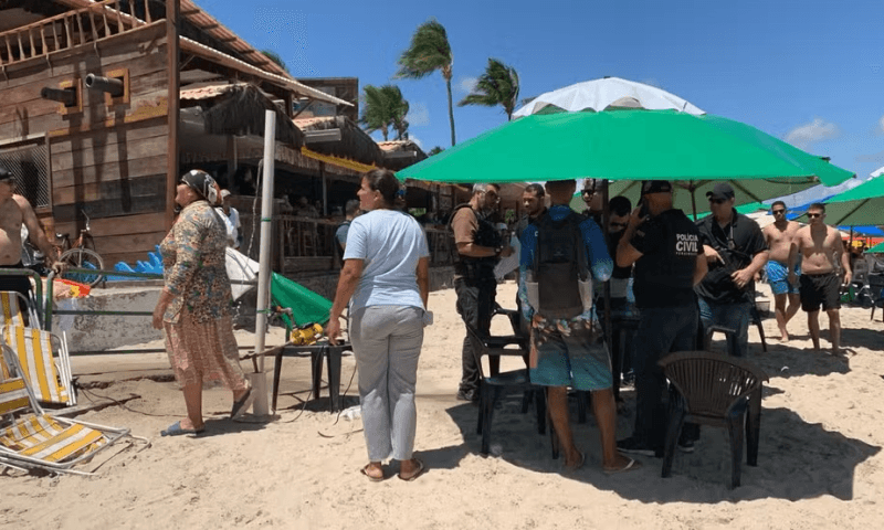 Barraca onde casal de turistas foi espancado em Porto de Galinhas é interditada pela prefeitura de Ipojuca