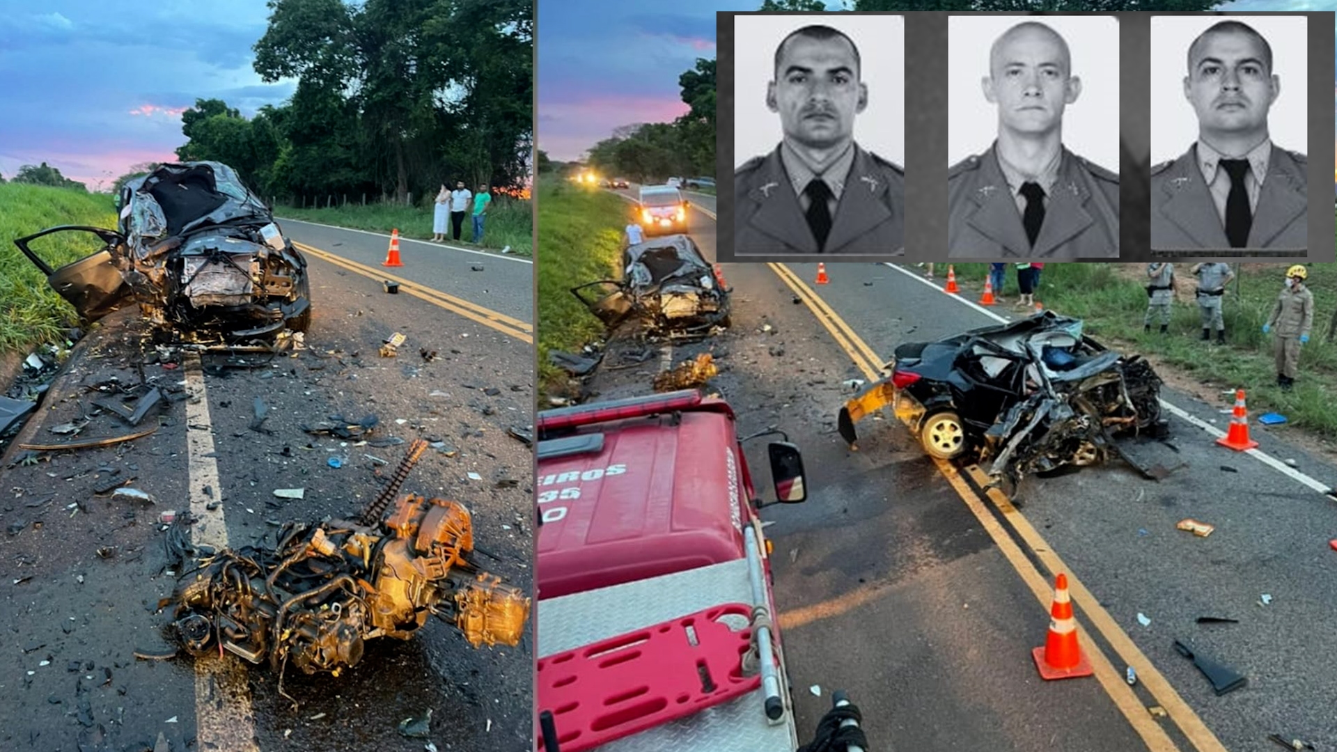 Grave Acidente deixa cinco mortos; três são PMs