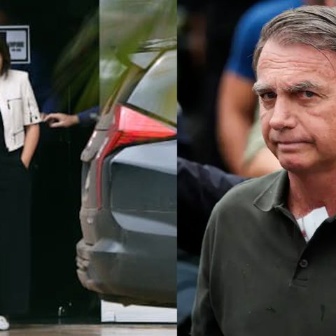Michelle diz que Bolsonaro caiu e bateu cabeça na cela:‘‘Meu amor não está bem’’