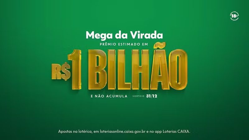 Dois bolões e quatro apostas simples da Mega da Virada dividem prêmio de mais de R$ 1 bilhão