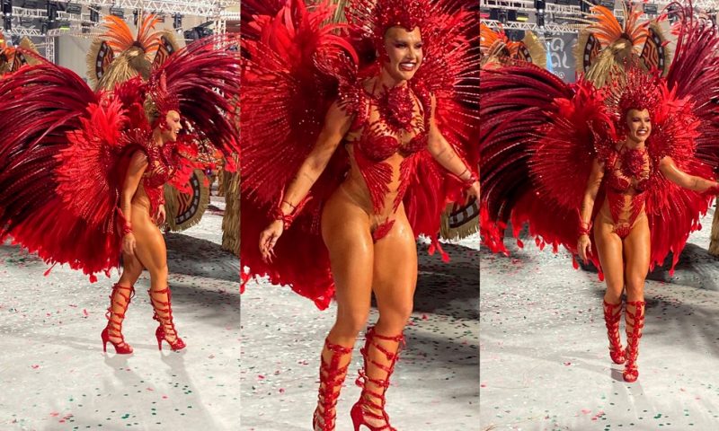 Carnaval 2026: Tapa-sexo de Virginia Fonseca descola no meio do desfile da Grande Rio