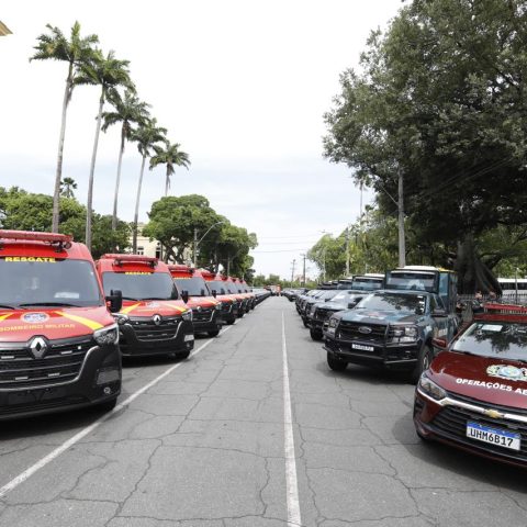 Pernambuco recebe armamentos, viaturas e drones para a Polícia Militar,Civil e Corpo de Bombeiros