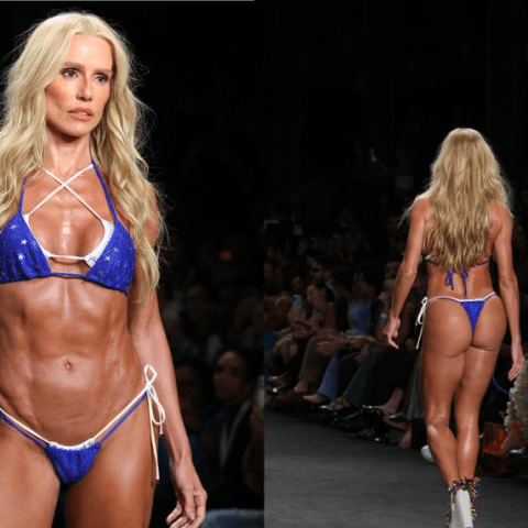 Saradíssima,Deborah Secco rouba a cena de microbiquíni na Rio Fashion Week;fotos