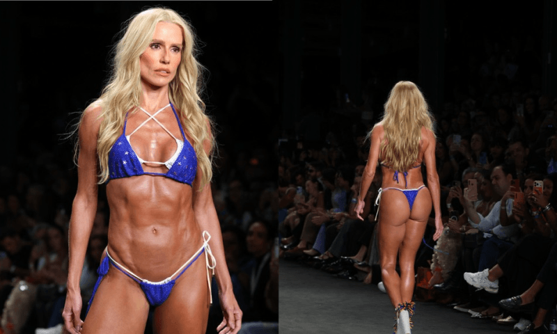 Saradíssima,Deborah Secco rouba a cena de microbiquíni na Rio Fashion Week;fotos