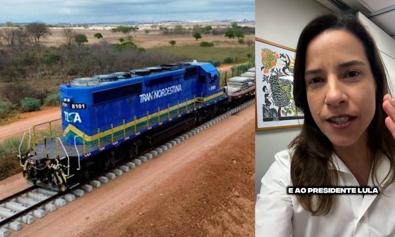 Raquel Lyra anuncia retomada das obras da Transnordestina em Pernambuco
