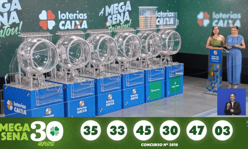 Mega-Sena especial de 30 anos com prêmio de R$ 336 milhões: confira os números sorteados neste domingo (24)