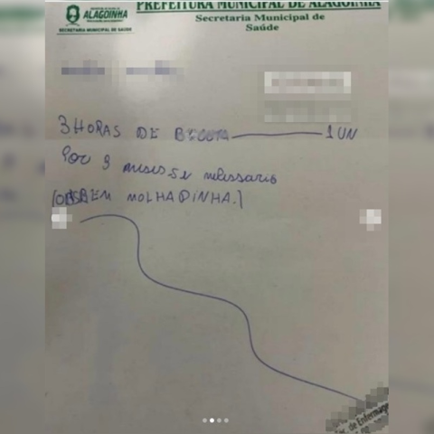 Estagiárias de enfermagem são “desligadas” após polêmica  em receita com prescrição de “3h de b#cet@” em posto de  saúde no Interior de Pernambuco
