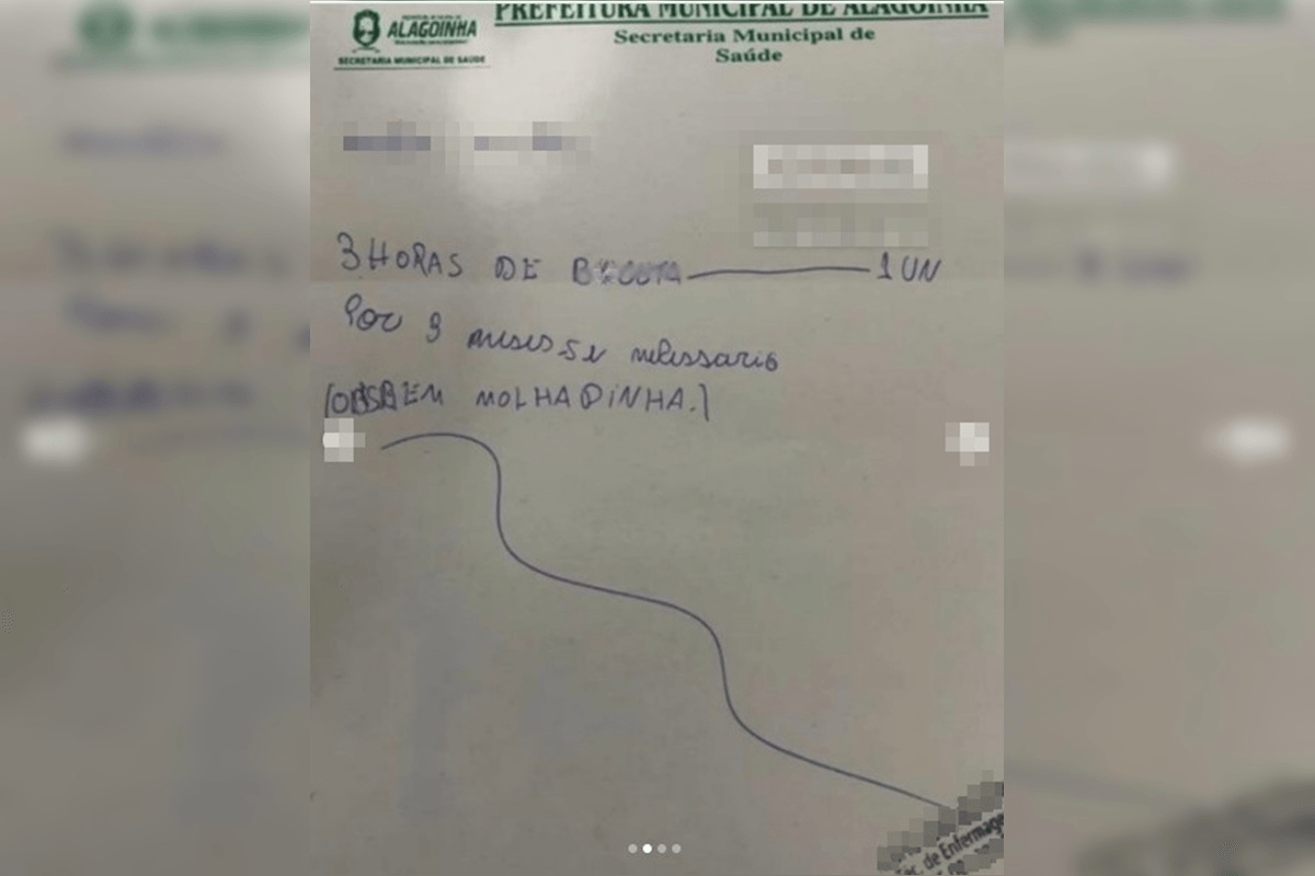 Estagiárias de enfermagem são “desligadas” após polêmica em receita com prescrição de “3h de b#cet@” em posto de saúde no Interior de Pernambuco