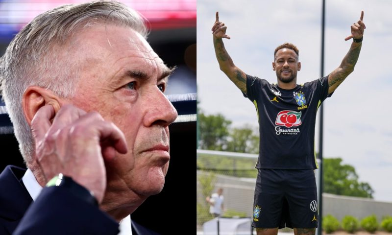 Ancelotti garante que Neymar estará à disposição da seleção para jogo contra a Escócia