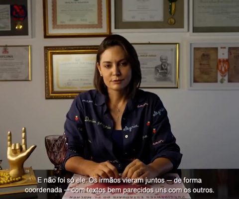 RACHA NO BOLSONARISMO: Michelle posta vídeo e diz ter  sido ‘apunhalada’ e ‘humilhada’  por Flávio Bolsonaro
