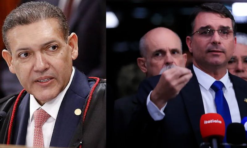 Presidente do TSE, Nunes Marques, determina suspensão de pesquisa que apontou queda de Flávio Bolsonaro
